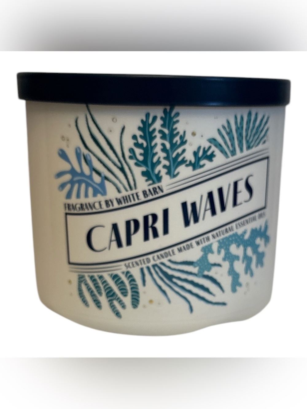 Bath & Body Works White Barn candle 14.5 oz 3 wick new Capri Waves